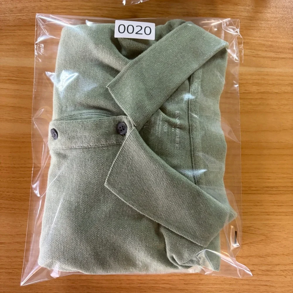 Banana Republic Mens Pique Polo Shirt Sage Green Organic Cotton XL 803392-17